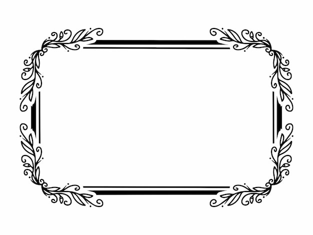 Flower Frame Sketch Line Art