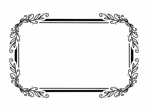 Flower Frame Sketch Line Art