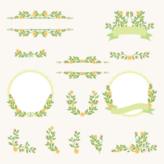 Flower frame wedding vintage  collections