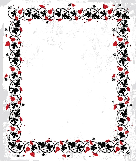 Vector flower frame