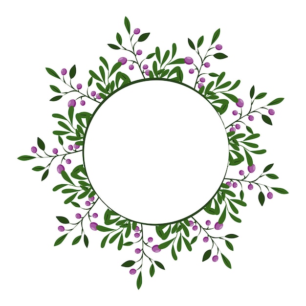 Flower frames een set van schattige retro bloemen gerangschikt zonder een kransvorm, perfect voor huwelijksuitnodigingen