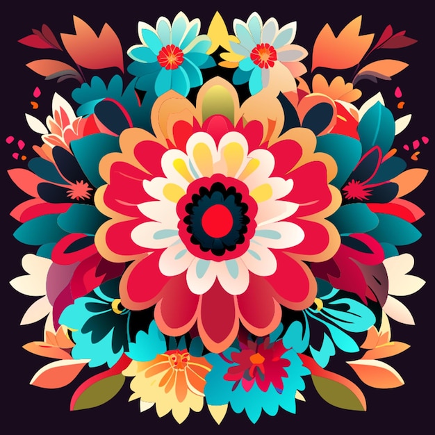 Vector flower graphic vector illustration