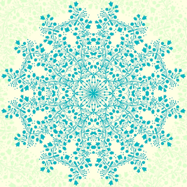 Flower green Mandala