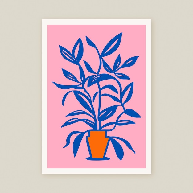 Flower Home Plant Illustratie Botanische bloemenkunstdruk