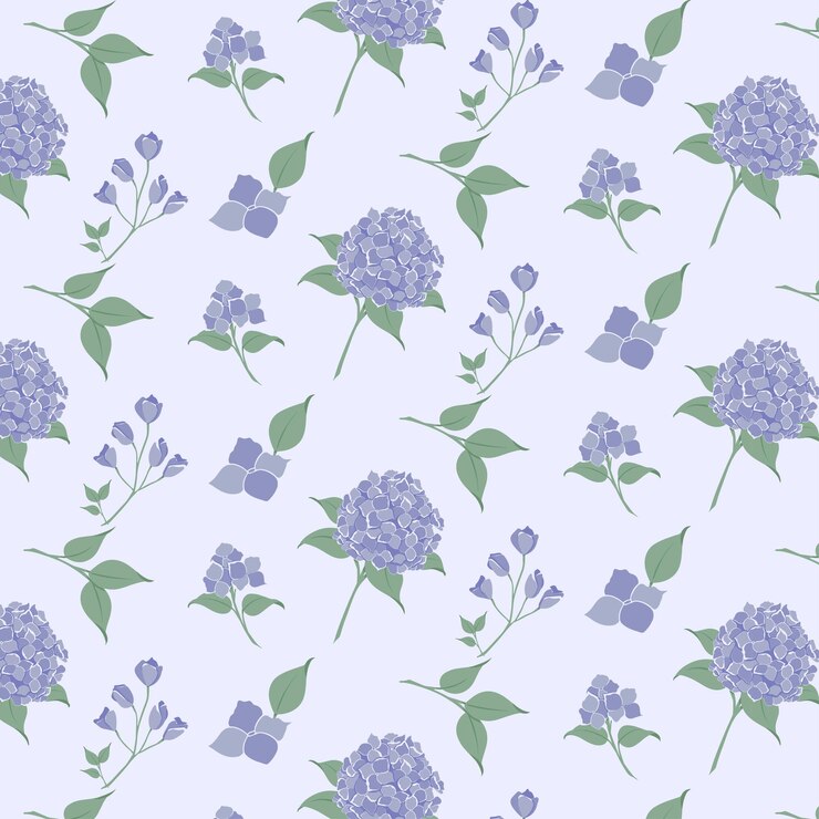 Vector flower_hydrangea_pattern (フラワー・ヒドランジア・パターン)