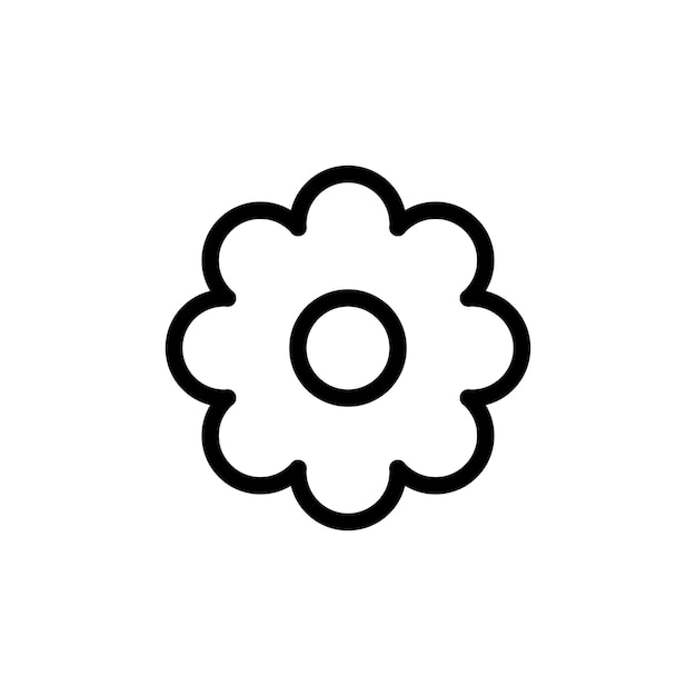 フラワーアイコンセット シンプルな春の花の形 絵画 ピクトグラム イースターの花 フラットベクトル シンボル 黒い 充実した 概要 スタイル