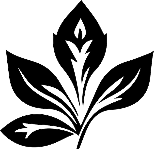 Flower icon illustrazione artistica vettoriale colore nero sfondo bianco isolato 25
