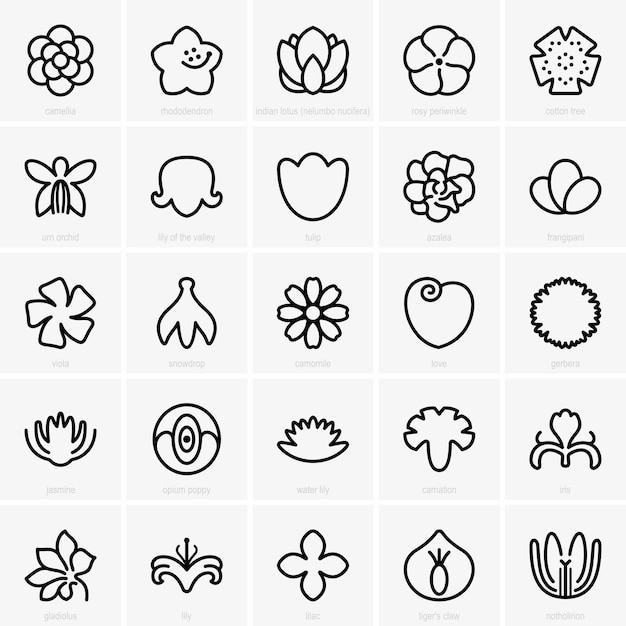 Flower icons