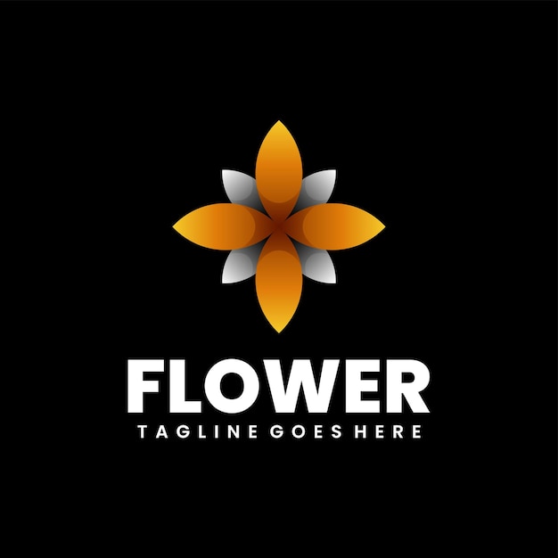 flower illustration logo design colorful