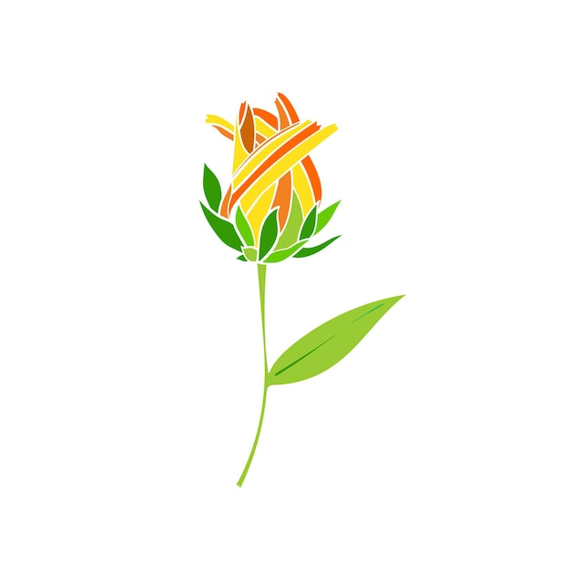 Flower illustration. Vector design element.