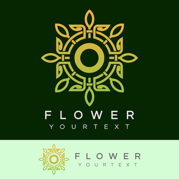 flower initial Letter O Logo design