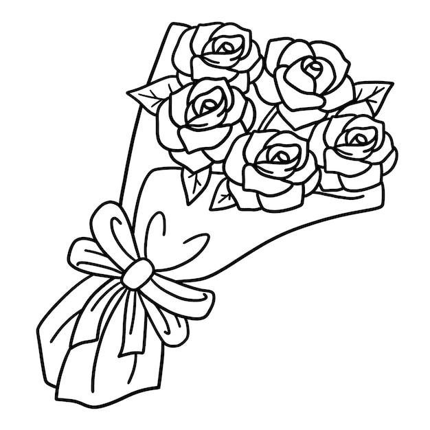 Flower Isolated Coloring Page for Kids