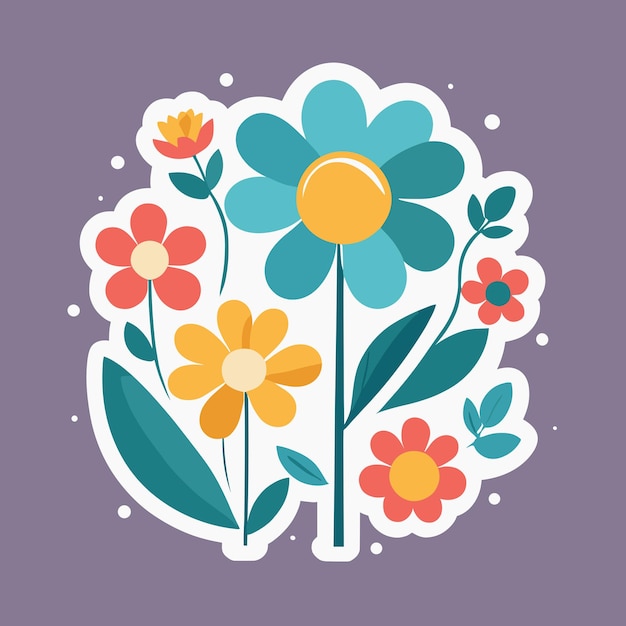 Premium Vector | Flower isolated vector sticker