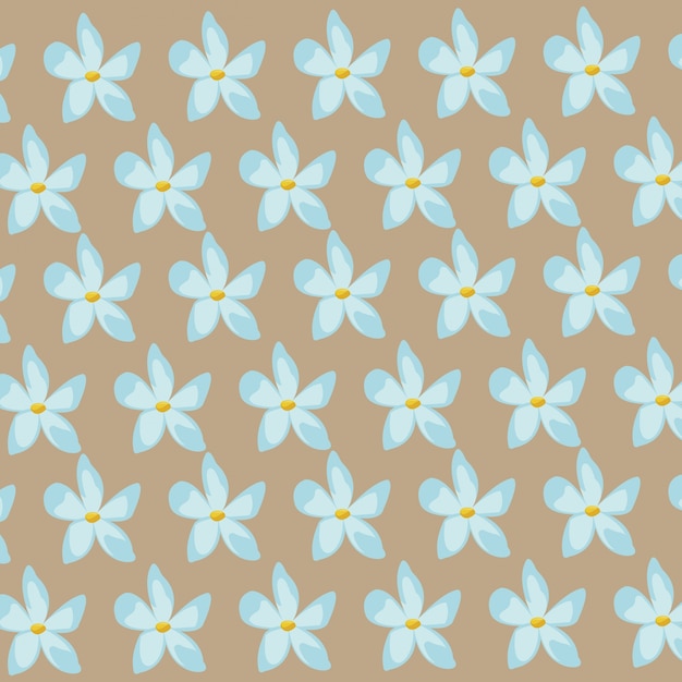 Flower jasmine ornament seamless pattern 
