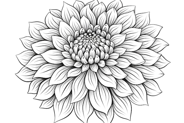 Vector flower kids coloring book