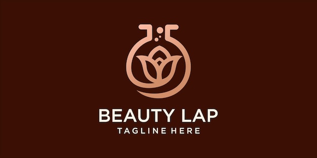 Flower lab logo design template