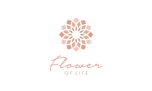 Vector flower of life pattern logo