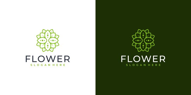 Flower Line Art Logo Deisgn