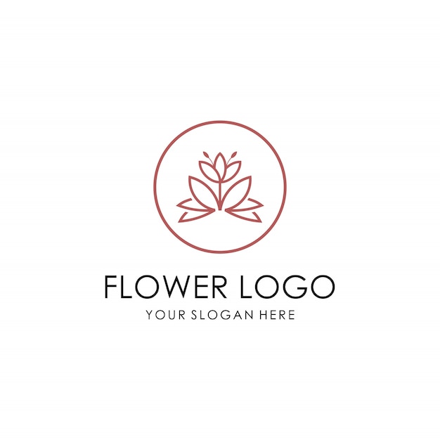 Flower logo . Beauty, fashion, salon