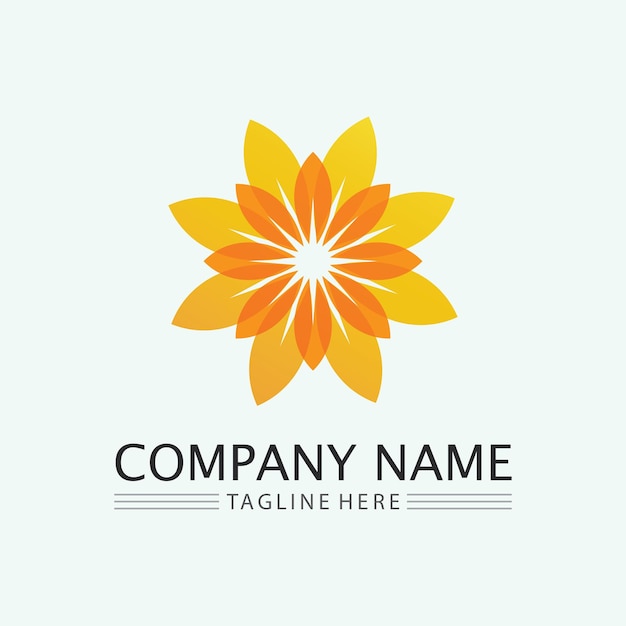 flower logo the circular logo logo of the flower stylized flower petals simple logo the brand name emblem logo mandala logo boutique logotype for beauty logo for flower shop