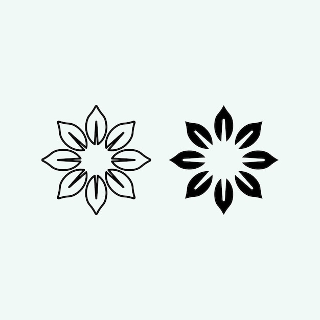 花のロゴ円形のロゴ花のロゴ定型化された花の花びらシンプルなロゴブランド名のエンブレムロゴマンダラのロゴブティック美容のロゴタイプフラワーショップのロゴ