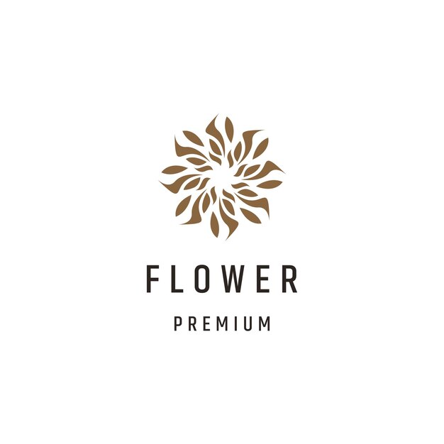 Vector flower logo concept design template element vector illustration