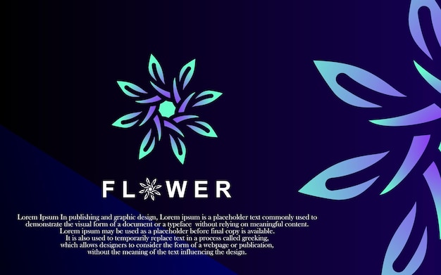 Vector flower logo design luxury logo creative logo vector illustration