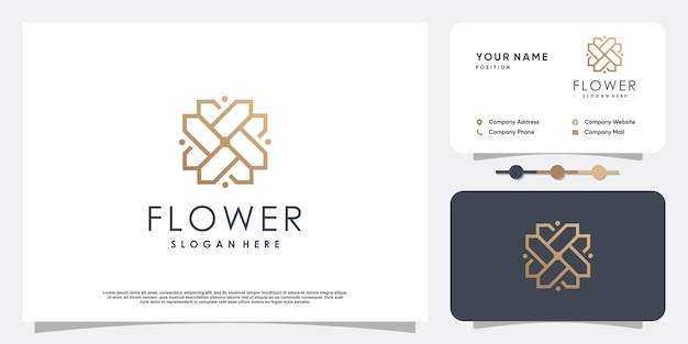 Flower logo design with creative concept