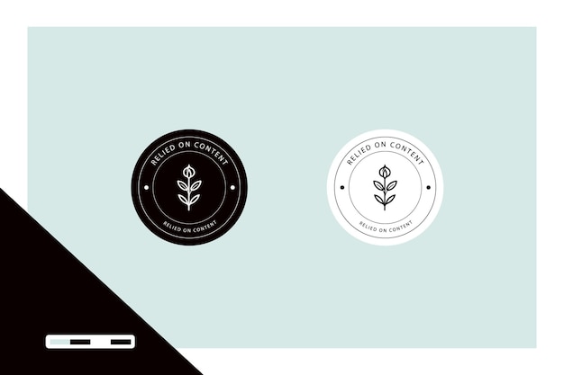 flower logo design with rose bud in retro minimal hand drawn classical style