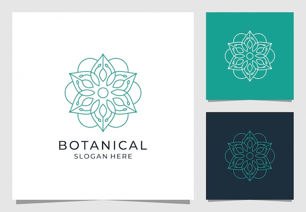 Vector flower logo design