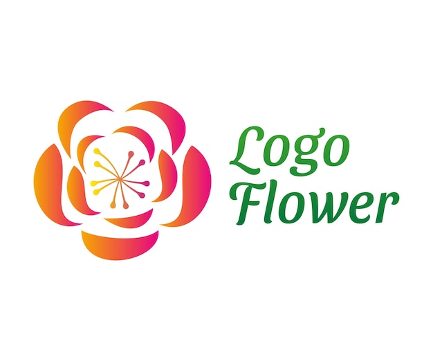 Vector flower logo icon design template elements usable for branding and business logos