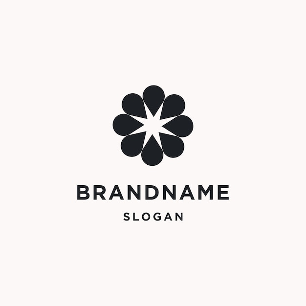 Vector flower logo icon design template