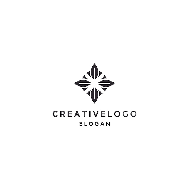 Flower logo icon design template