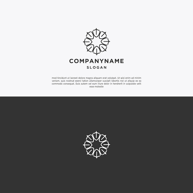 Flower logo icon design template