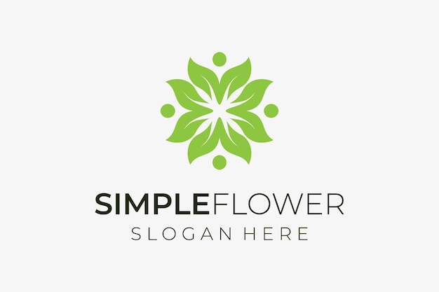 flower logo in minimalist style