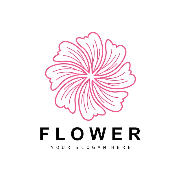 Flower Logo Ornamental Plant Design Plant Vector Product Brand Template Icon