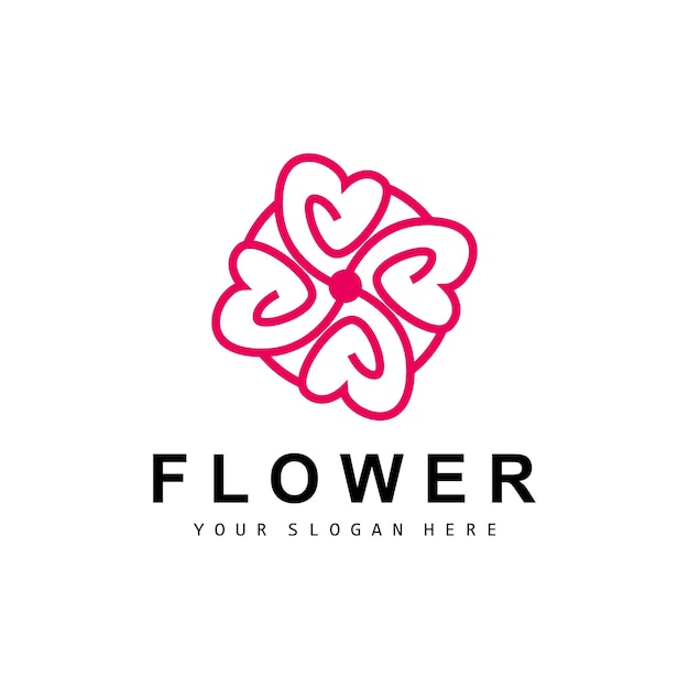 Flower Logo Ornamental Plant Design Plant Vector Product Brand Template Icon