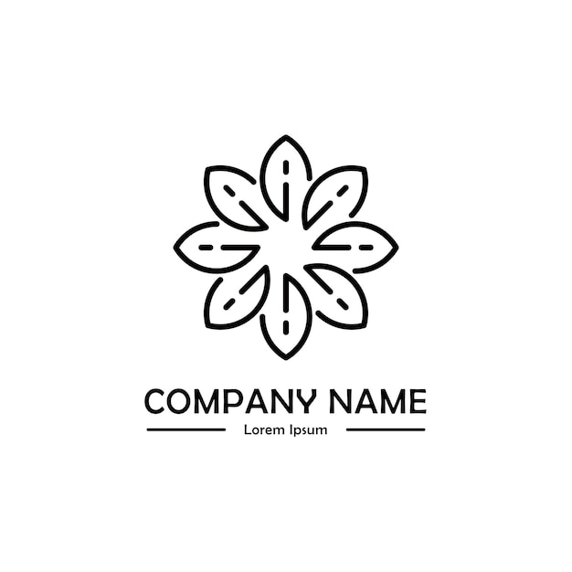 Flower Logo, Simple and Elegant Beauty Logo.