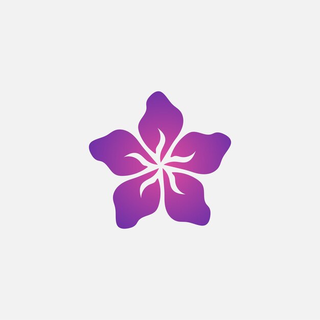 Flower logo template with gradient colors easy to create and suitable for companies in vector eps format