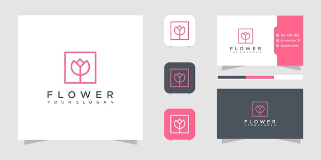 Flower logo template