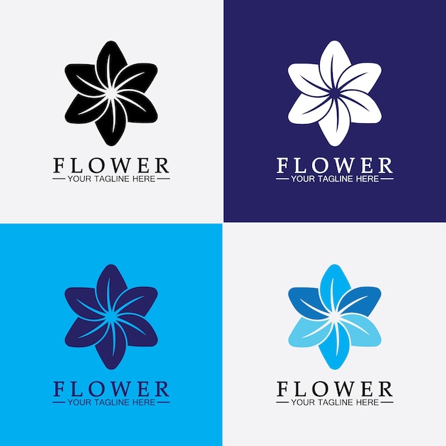 Flower logo vector illustration design template