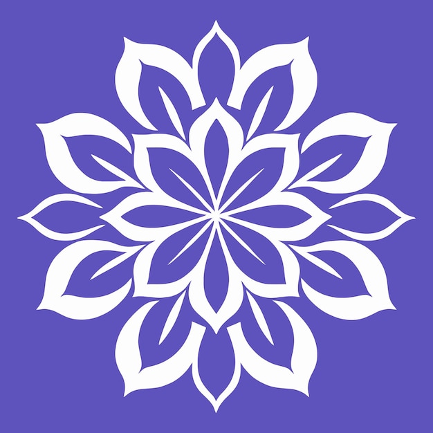 Flower logo vector simple abstract flat mandala tattoo plant color blossom floret bloom stencil