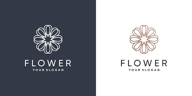 Flower logo with creative idea Premium Vector part 2