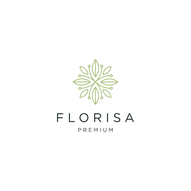 Logo fiore con modello rosa