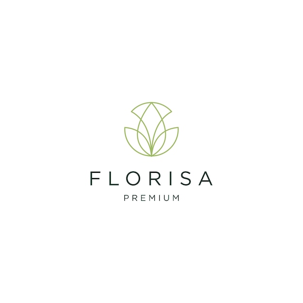 Logo fiore con modello rosa