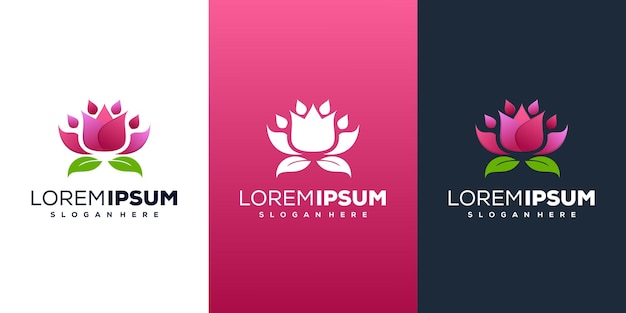 flower lotus logo design