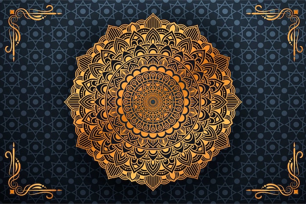 Stile di arabesque di lusso del fondo della mandala del fiore