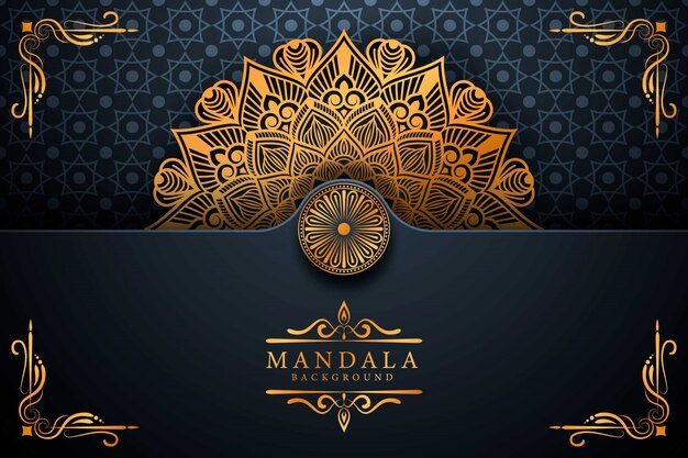 Stile di arabesque di lusso del fondo della mandala del fiore