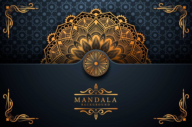 Flower luxury mandala background arabesque style