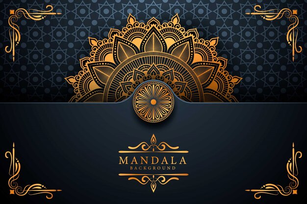 Vector flower luxury mandala background arabesque style